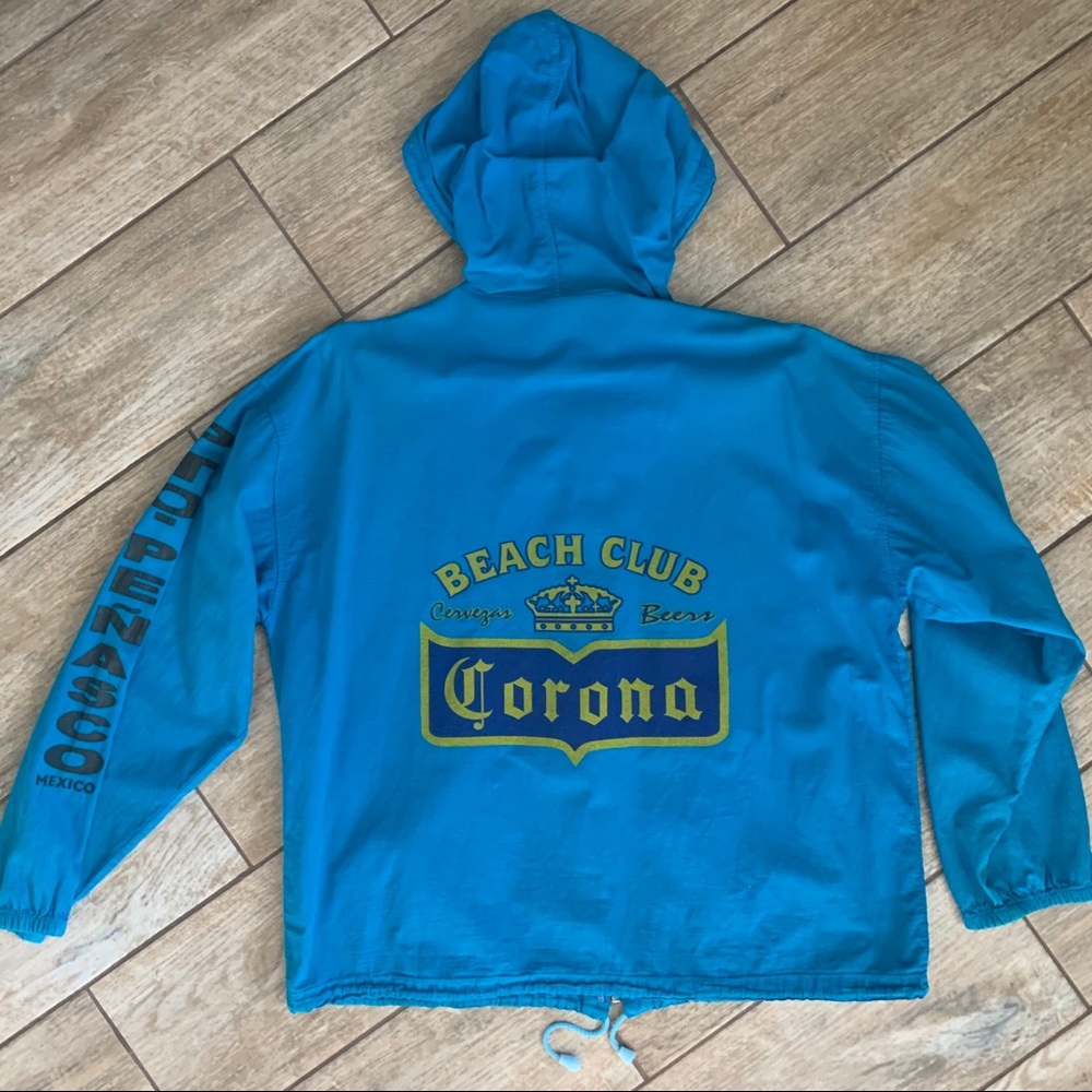 Vintage Corona Beer light hooded jacket